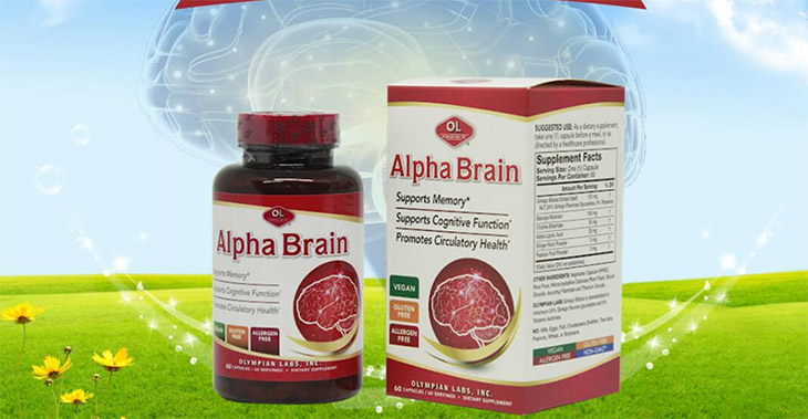 Alpha Brain với thành phần tự nhiên an toàn lành tính với người bệnh